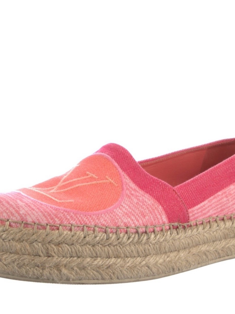 Louis Vuitton Gradient Canvas Rounded Espadrilles Pink/Coral Size 36 (6)